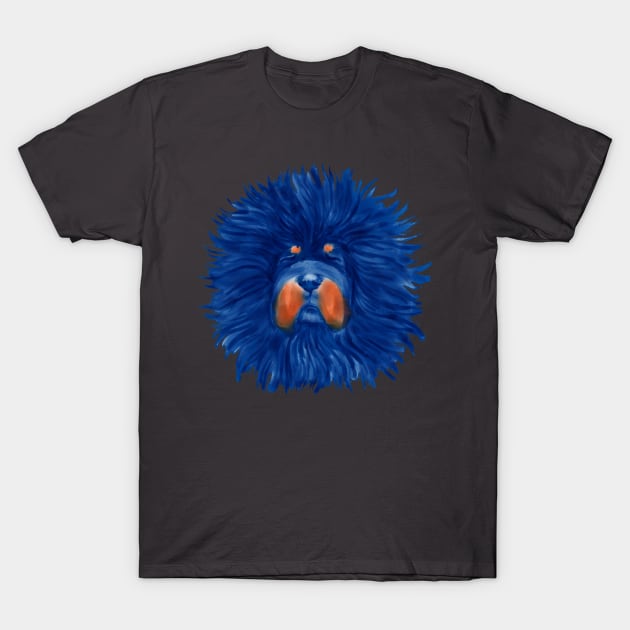 Tibetan Mastiff dog face T-Shirt by ReaBelle